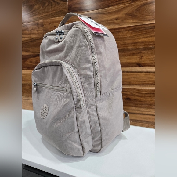 Kipling Backpack Large Tan Color 15" Laptop Bookbag NEW Seoul - Picture 5 of 15